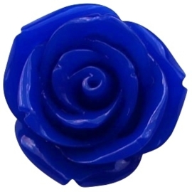Kraal roos 11 mm Cobalt blue