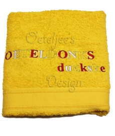 Geborduurde Oeteldonkse handdoek