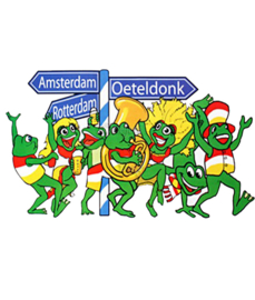 Raamsticker / decoratie op naar Oeteldonk