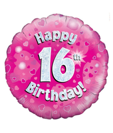 Sweet 16 folie ballon Happy 16th birthday