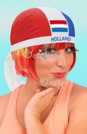 Hoofdbandana rood/wit/blauw