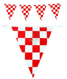 Vlaggenlijn Brabant rood/wit geblokt (10m)