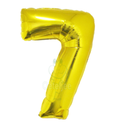 Folie ballon goud cijfer 7 (100 cm)