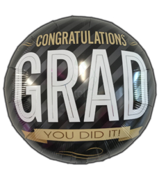 Folie ballon "Congratulations grad you did it!"