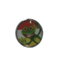 Pin / Broche Oeteldonk rood wit geel met kikker