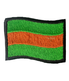 Geborduurd embleem vlag Kruikenstad oranje groen