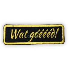 Wijnen wijnen wijnen tekst embleem "Wat góéééd!"