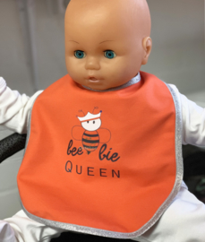 Oranje koningsdag baby slabbetje beebie Queen