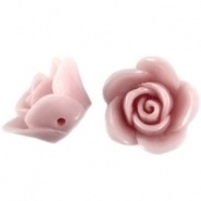 Kraal roos 12 mm Licht vintage rose