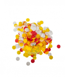 Oeteldonk confetti rood/wit/geel (50 gram)