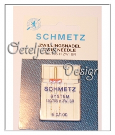 Machinenaalden - Schmetz tweelingnaald 6,0/100