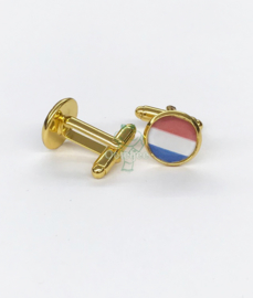 Manchetknopen Holland rood wit blauw goud