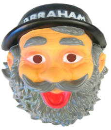 Masker Abraham met hoed, baard en snor