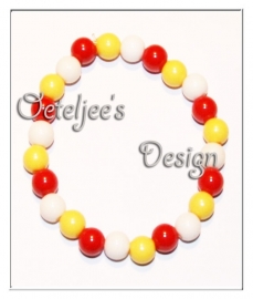 Armband - Oeteldonk rood wit geel