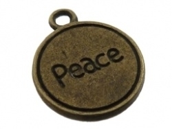 Bedel - Tekst Peace antiek brons