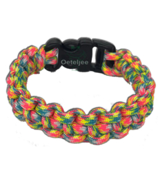 Paracord armband regenboogkleuren