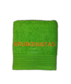 Geborduurde handdoek "Kruikenstad"