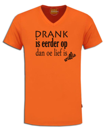 Oranje Koningsdag t-shirt " Drank "