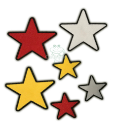 Oeteldonk emblemen set sterren (6 stuks)