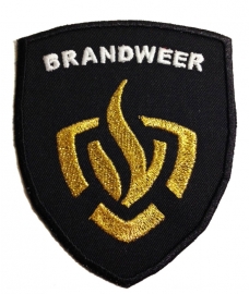Brandweer badge logo + tekst brandweer