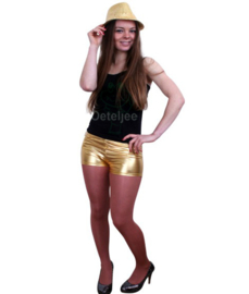 Hotpants metallic goud dames