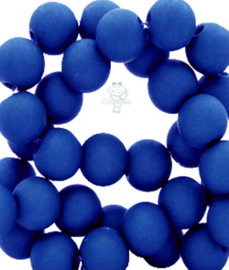 Acryl kralen mat rond 6 mm Royal blue