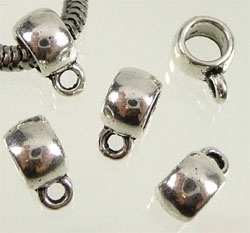 Pandora style metalen kraal met oogje 11 x 8 mm