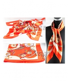 Oranje sjaal met koets