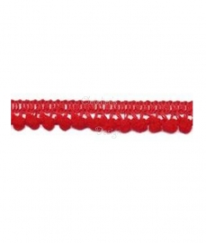 Mini pompomband rood