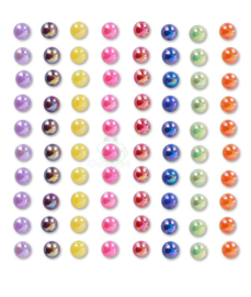 Body jewels rainbow kleuren 6 mm 80 stuks