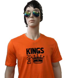 Koningsdag T-shirt heren oranje "Kingsday"
