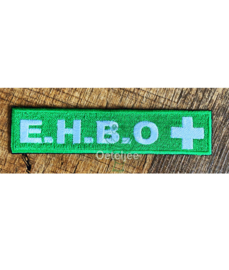 EHBO embleem - rechthoek met wit kruis