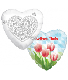 Inkleur ballon "Welkom thuis"