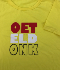 T-shirt Oeteldonk geel korte mouw