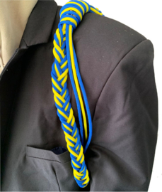 Erekoord paracord blauw geel