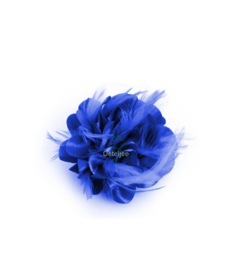 Broche bloem blauw