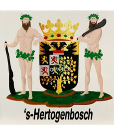 Tegeltje met Wapen 's-Hertogenbosch "Wildemannen"