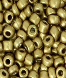 Rocailles 4mm metallic antiek goud