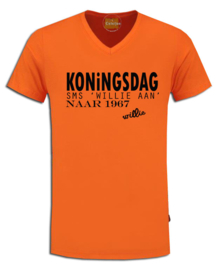 Oranje Koningsdag t-shirt "SMS Willie aan "