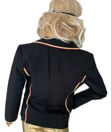 Oeteldonks uniformjasje dames gepimpt met bandjes zwart