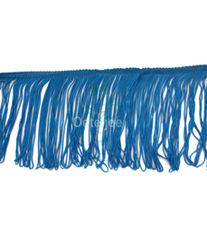 Franjeband koningsblauw 15 cm lang