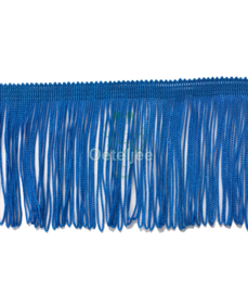 Franjeband koningsblauw / royal blue 75mm