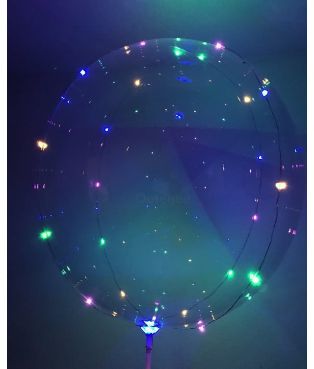 Cilia bedreiging pepermunt Bobo ballon met LED-verlichting | Feest ballonnen | Oeteljee Den Bosch