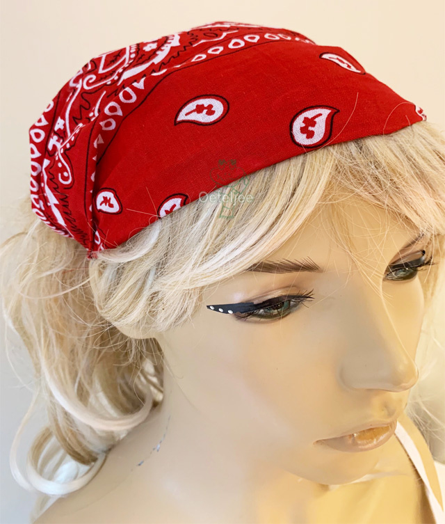 Gebakjes in de buurt West Haarband / bandana "Rode zakdoek" | Haar accessoires | Oeteljee Den Bosch