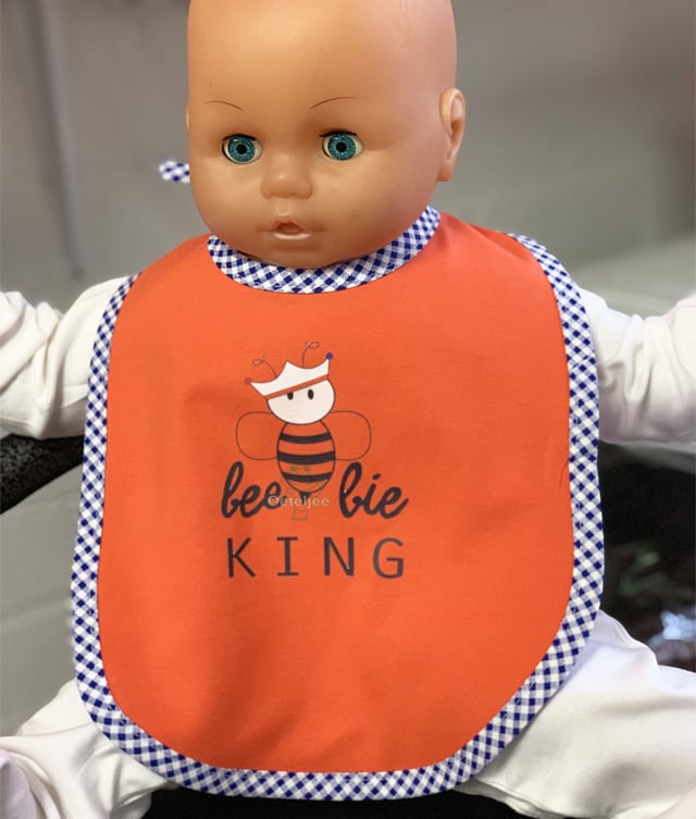 Kostbaar buitenste wijk Oranje Koningsdag baby slabbetje beebie King | Koningsdag shirts/ WK 2023  oranje feestkleding | Oeteljee Den Bosch