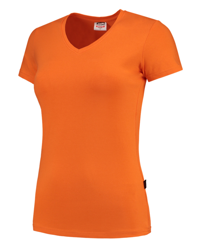 Minimaal Jonge dame Vakantie Koningsdag t-shirt dames oranje V-hals hals korte mouw | Koningsdag shirts/  WK 2023 oranje feestkleding | Oeteljee Den Bosch