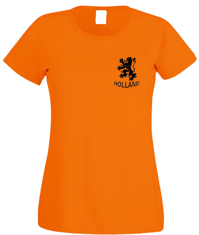 voorkant puur moordenaar WK voetbal t-shirt dames oranje korte mouw leeuw en tekst holland |  Nieuwste artikelen | Oeteljee Den Bosch