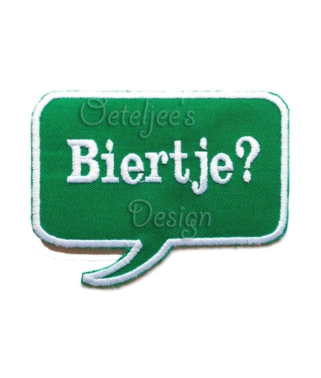 donker werkzaamheid audit Geborduurde applicatie "Biertje?" | Oeteldonkse emblemen | Oeteljee Den  Bosch