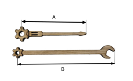 4307 Houten gereedschaps wijzers modern 65/95mm