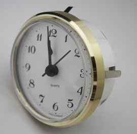 6670b Insteek quartz, goudkleurige rand, UTS Duitsland, 66 mm.